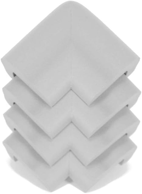 KidKusion Jumbo Corner Cushion, 4 Pack, Taupe | Made in USA | Furniture and Corner Protector