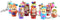 Toyvian 12PCS Nesting Dolls Key Chains, Wood Matryoshka Russian Dolls Key Rings Charms