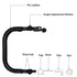 Universal Baby Stroller Bumper Bar, Adjustable Armrest Handle with Black PU Leather Cover