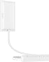 Outlet Cover Extension Cord 3 Feet, Ultra-Thin Concealer with Flat Plug, 5 AC Outlets, Childproof for Home
