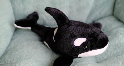 2PCS 11.8 Inches Make My Day Premium Orca Stuffed Animal - Orca Whale Plush for Kids, Plush Toy Killer Whale Shark