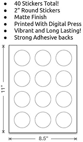 Stripe Ready to Pop Faux Metallic Gold Stickers, 2 Inches Round - 40 Count for Baby Shower Party Favors