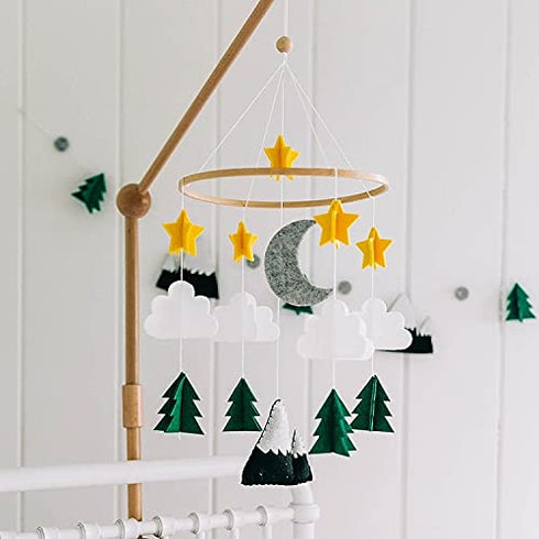 Baby Crib Mobile Wooden Hanging Nursery Baby Mobile for Crib, Nursery Decor for Boys & Girls, Perfect Shower Gift