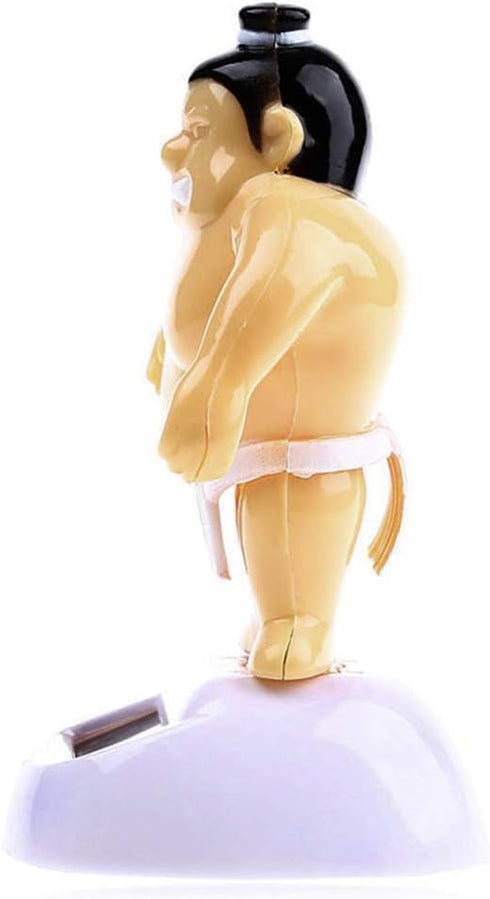 Sumo Wrestler Solar Power Swinging Car Ornament, Dashboard Gift for Solar Power Kits