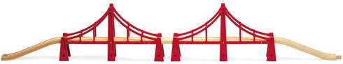 Sets 5-Piece Set 2 3 3 BRIO World Double Suspension Bridge - FSC-Certified Longest Wooden Train Track Bridge