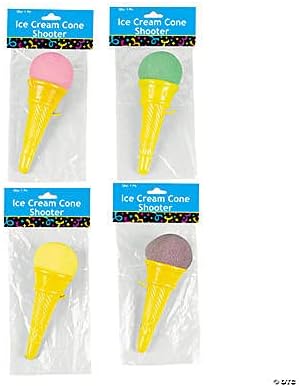Fun Express Ice Cream Cone Shooters Toys - VBS Vacation Bible School Supplies/Décor- Set of 12 Party Supply and Classic Novelty Toys