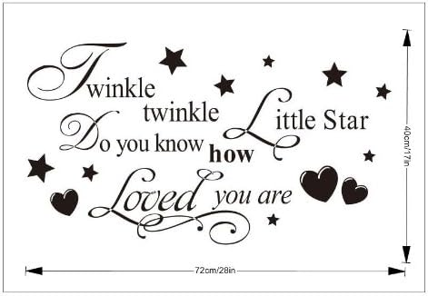Twinkle Little Star Do You Know How Loved You Are - Vinyl Wall Decal for Kids Baby Nursery Room Decor