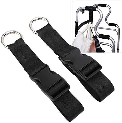 VGEBY Stroller Hooks, 2 Pcs Universal Round Strong Handy Hooks for Wheelchair Organizer Hanger
