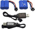 Blomiky 2 Pack 600mAh Li-ion Battery with SM-4P Plug for UDI008 UD08 UDI001 Venom Speed RC Boat