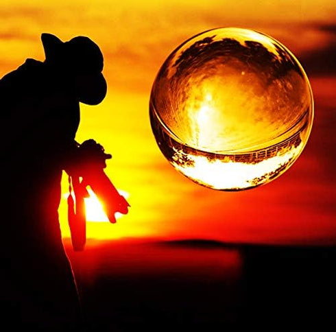 Clear Acrylic Contact Juggling Ball 4" - 100mm, Great for Beginners, Isolations, Body Rolls, and Head Balances