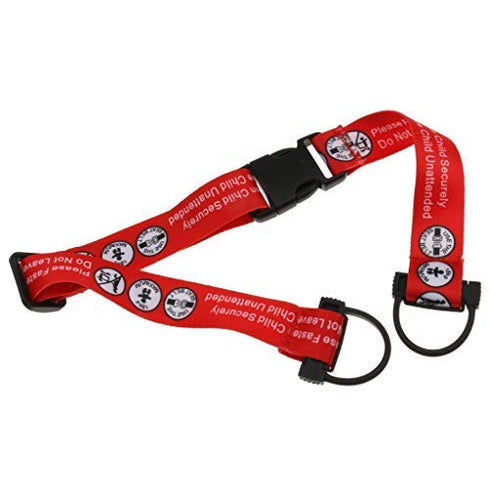 Hooshing Kids Baby Safety Seat Belt - Adjustable Supermarket Shopping Cart Belt, Chair Seat Belts Red