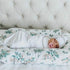 2 Set, Ely's & Co. Cotton Knit Jersey Swaddle Blanket and Beanie Gift Large Receiving Blanket - White