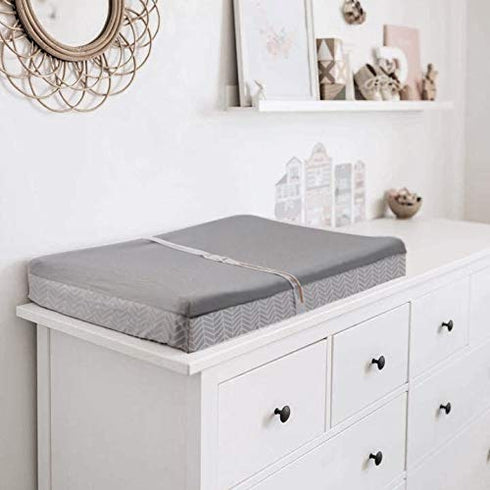 2 Pack, 32"/34''x16 Changing Pad Cover Comfort Fleece Changing Table Cover Boys Girls, Ultra Soft Breathable Changing