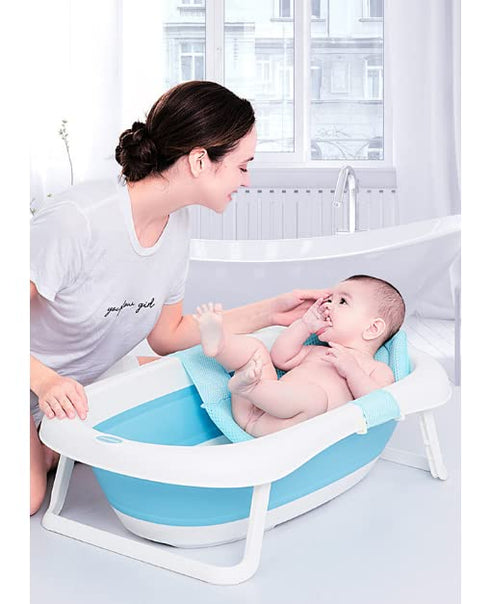 ALEDLE-LIFE 0-18 Breathable Mesh Newborn Baby Bath Mat Baby Tub Pillow Adjustable Non-Slip Bath Seat Pad Bath Cushion
