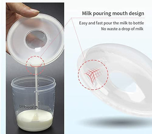 Chargenyang 2-Pack Breast Shells Nursing Cups Milk Saver Protect Sore Nipples for Breastfeeding Collect Breastmilk