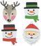 180 Piece Christmas Friends Foam Stickers for Crafting and Decorating