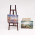 Dollhouse Miniature Wooden Easel Oil Painting Set with Palette and Watercolor Box - 1/12 Dollhouse Decoration