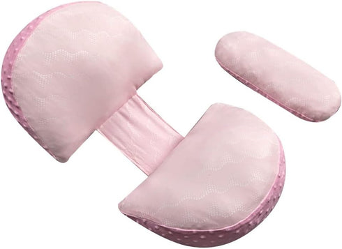 BIENKA Pregnancy Pillow U-Shaped Maternity Pillow in Ice Silk with Adjustable Width for