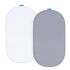 Bassinet Sheets, 2 Pack Universal Fitted Sheet Set for Rectangle, Hourglass or Oval Bassinet Mattress Pad, White & Gray