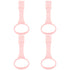 Baby Playpen Pull up Rings, 4pcs Baby Crib Pull up Rings for Walking Exercises, Pink Baby Bed Stand Up