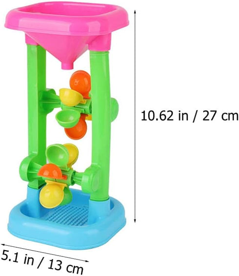 Alipis Sand Wheel Beach Toy - Water Sifting Funnel and Hourglass Toy for Summer Beach Fun