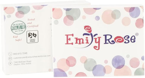 18-Inch 5-Pack Emily Rose Doll Clothes Pastel T-Shirts - DIY Craft Kit with Pink, Blue, Green, Yellow & Purple Tees