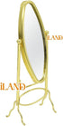 1:12 iLAND Dollhouse Furniture and Accessories on Scale, Miniature Coat Rack & Full Mirror (Golden Color)