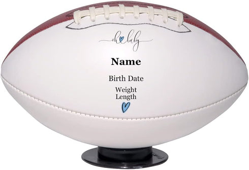 Customizable Baby Birth Announcement Football for Nursery Decor