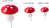 30 Pack jarbins Mushroom Cake Decorations Red Mini Mushroom Toothpicks Foam Cupcake Toppers Mushroom Cake Picks