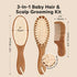 Keababies Baby Hair Brush and Baby Diaper Caddy Organizer - Brush with Soft Goat Bristles - Large Nursery Organizer