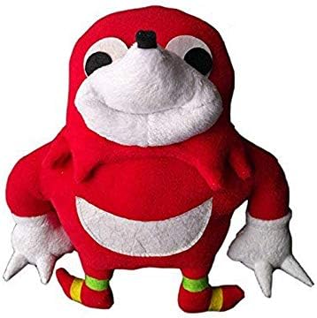 Do You Know The Way Ugandan Knuckles Plush Stuffed Toy, 10 inch