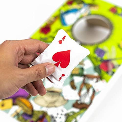Professor PUZZLE Down The Rabbit Hole - Alice in Wonderland Themed Corn Hole Game