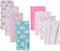 Luvable Friends Girl Cotton Flannel Burp Cloth 8-Pack, Rainbow Love