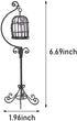 1:12 Dollhouse Birdcage Scale Accessories Miniature Bird Cage Floor Stand Openable Cage Alloy Birdcage Model Mini House