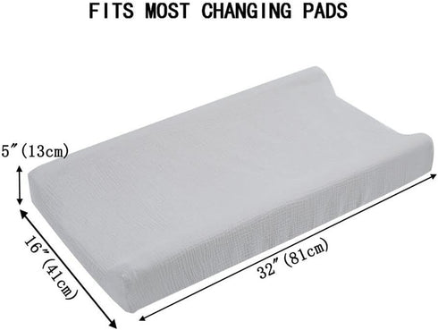 Changing Pad Cover for Baby Girl Boy, Comfort Diaper Change Table Pad Covers, Solid Color Changing Pad Sheets Removable