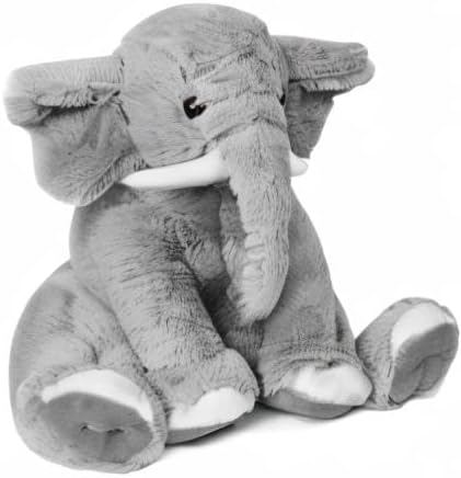 5 lbs 16 inches JellyMallow Elephant Weighted Stuffed Animals Gray, Large Weighted Elephant Plushie Cuddly Pillow Gift