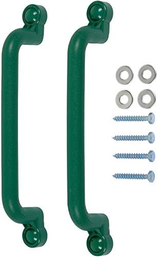 Swing Set Stuff Playground Handles with SSS Logo Sticker, Green, 13"