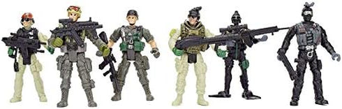 PowerTRC US Army Men SWAT Team Soldiers Military Toys Action Figures with Weapons, 12 Pcs Play Set for Kids