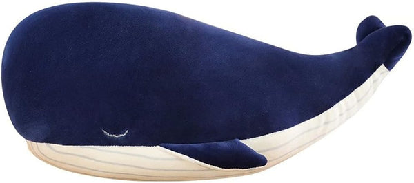 MUPI Whale Stuffed Animal 4 Size Down Cotton Soft Simulation Big Blue Whale Dolphin Doll Toy Cushion Pillow (10 Inch)
