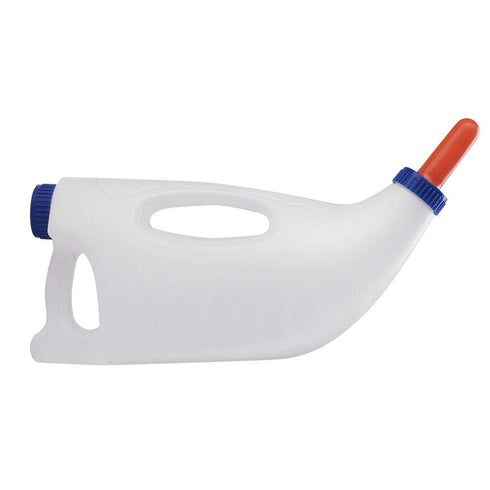 4L Calf Bottle with Handle, Nursing Milk Feeder, Goat Bottle, White Thickened Feeding Bottle for Farm Household Cattle