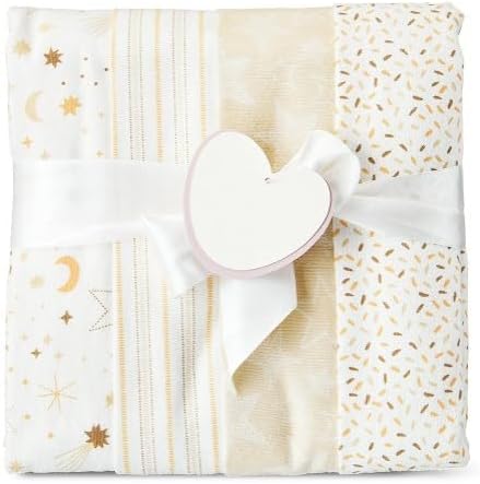 Generic 4-Piece Cotton Flannel Baby Receiving Blankets, Yellow Soft Baby Blankets Unisex, Flannel