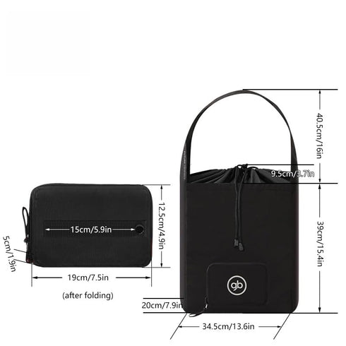 Compact Black Travel Bag for Pocket/Pockit+ Stroller with Padded Interior