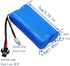 Blomiky 2 Pack H101 7.4V 2S 15C 1500mAh Battery with SM 2P Plug and USB Charger Cable for H101 Remote Control RC Boat