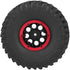 4Pcs RC Racing Tires 120mm, 1/10 Scale Rubber Inflatable Remote Control Model Climbing Car Tire (Red)