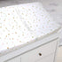 TL Care Printed 100% Natural Cotton Jersey Knit Fitted Contoured Changing Table Pad Cover, Sparkle Gold/Pink Arrows