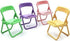 5Pcs Mini Folding Back Small Chair Model for Dollhouse, Plastic Scene Props for Micro Landscape Furniture