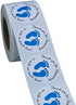 Gender Neutral Baby Shower Stickers, Thank You for Showering Us with So Much Love Round Labels Blue Baby Footprint
