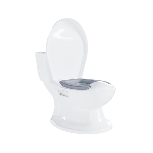 MilleLoom 2-in-1 Toddler Potty Training Toilet, Baby Potty Training Toilet with Real Feel Flush & Wipes Storage
