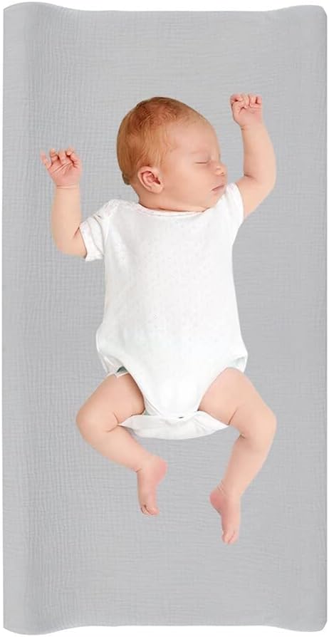 Changing Pad Cover for Baby Girl Boy, Comfort Diaper Change Table Pad Covers, Solid Color Changing Pad Sheets Removable