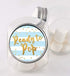 Stripe Ready to Pop Faux Metallic Gold Stickers, 2 Inches Round - 40 Count for Baby Shower Party Favors
